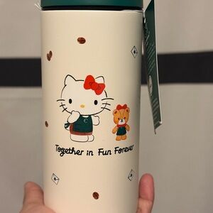 Hello Kitty Cream and Teal Kids Toy Bottle